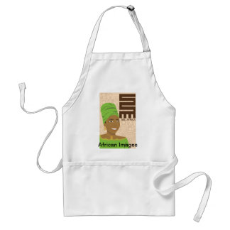 Ms. Africa Apron-Green Adult Apron