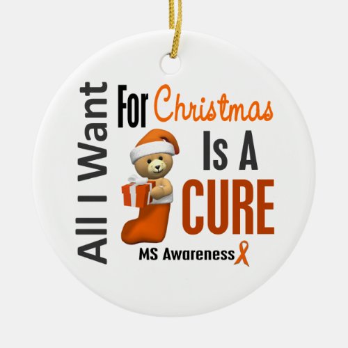 MS aka Multiple Sclerosis Christmas Ornaments