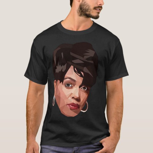 Ms Anita Baker low poly 2d art Classic T_Shirt