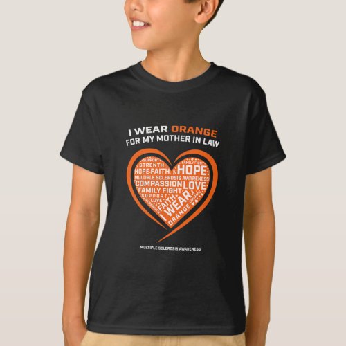 Ms Apparel Mother In Law Multiple Sclerosis Awaren T_Shirt
