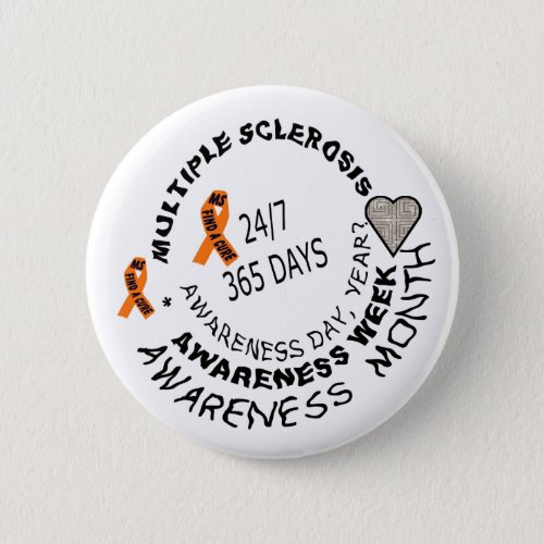 MS AWARENESS BUTTON WITH LOVE