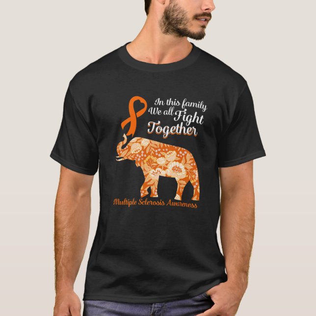MS Awareness Family Fight Multiple Sclerosis Flora T-Shirt (Front)