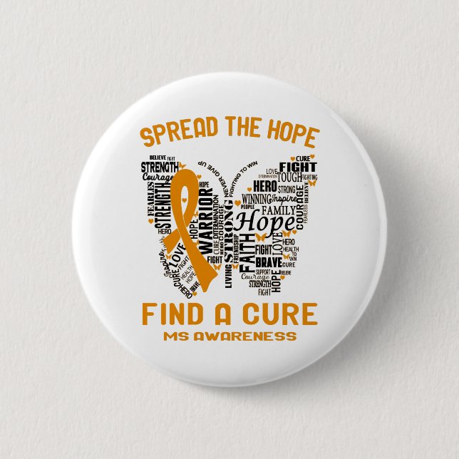 MS Awareness Month Ribbon Gifts Button (Front)