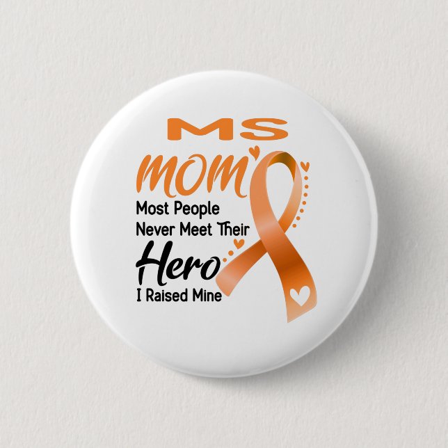 MS Awareness Month Ribbon Gifts Button (Front)