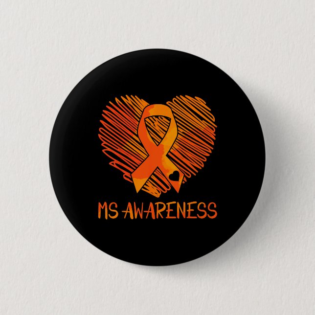 Ms Awareness Multiple Sclerosis Awareness  Button (Front)