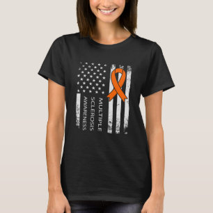 MS Awareness Multiple Sclerosis Distressed Flag  1 T-Shirt