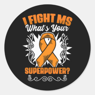 Ms Awareness Multiple Sclerosis Survivor Classic Round Sticker