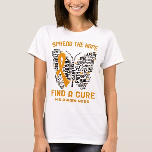 MS Awareness Ribbon Support Gifts T_Shirt