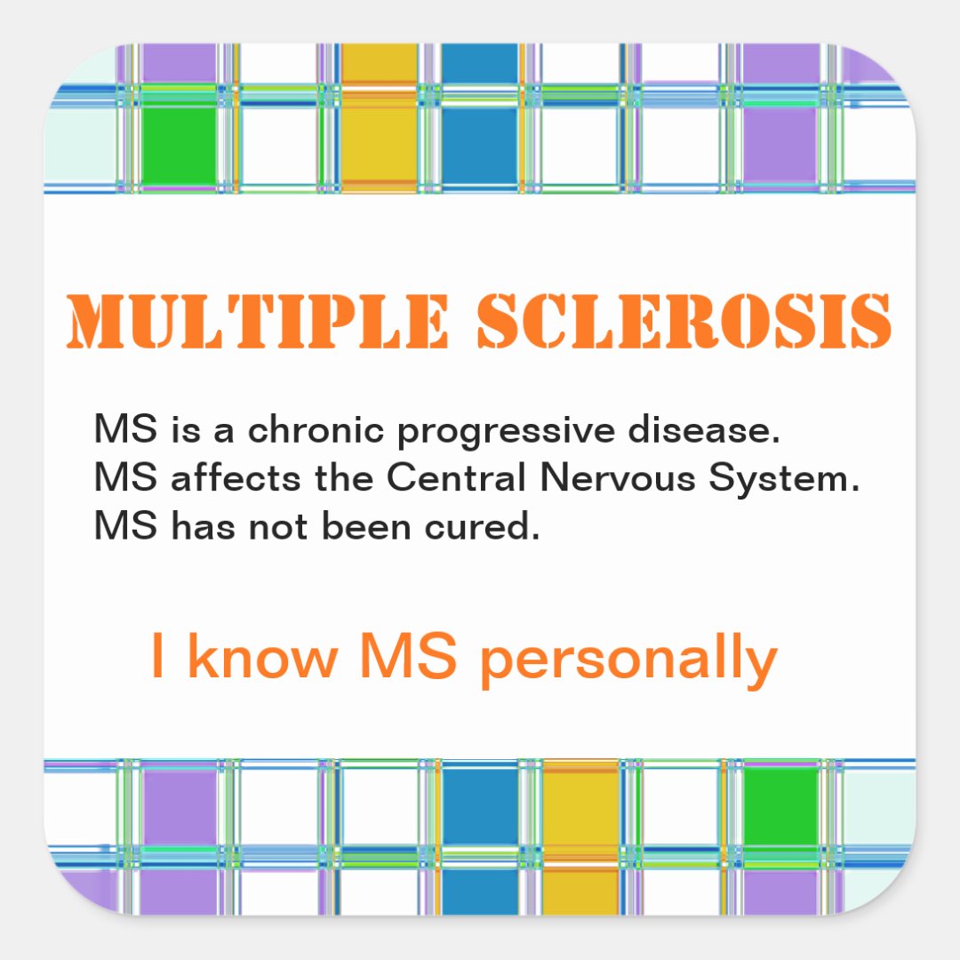 MS Awareness Stickers for Multiple Sclerosis | Zazzle