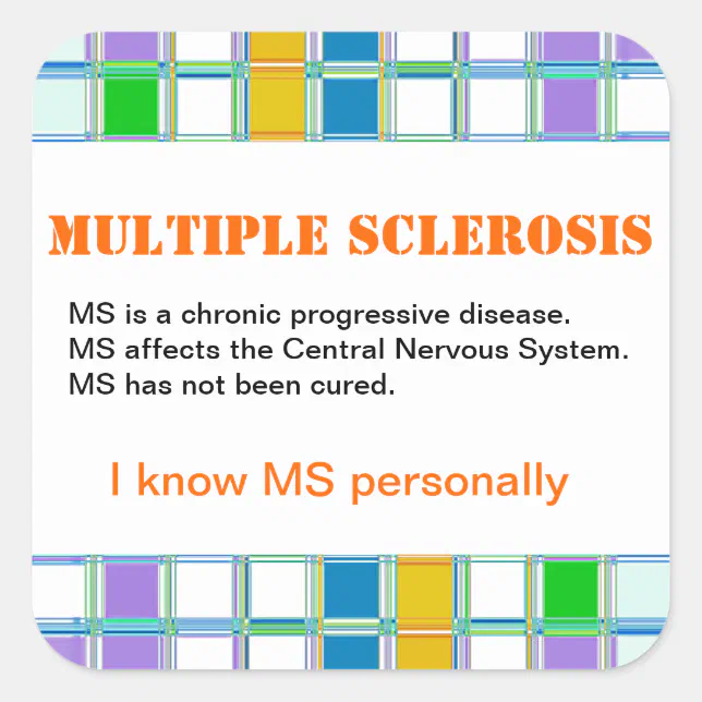 Ms Awareness Stickers For Multiple Sclerosis 