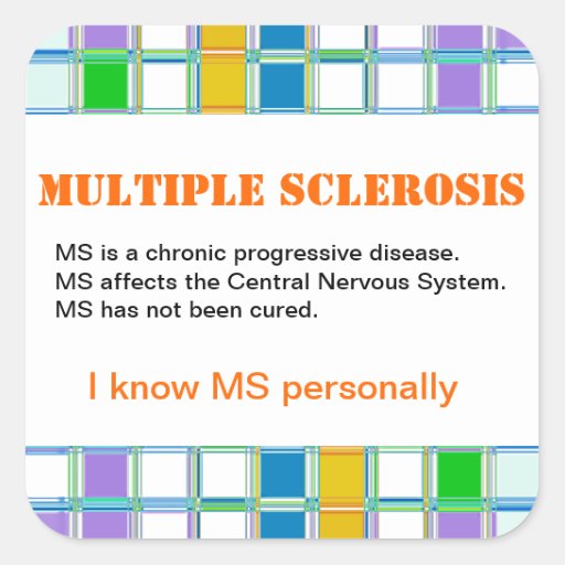 MS Awareness Stickers for Multiple Sclerosis | Zazzle