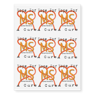 MS Awareness Temporary Tattoos