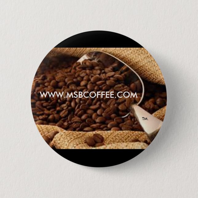 Ms. B Coffee -Standard, 2¼ Inch Round Button (Front)
