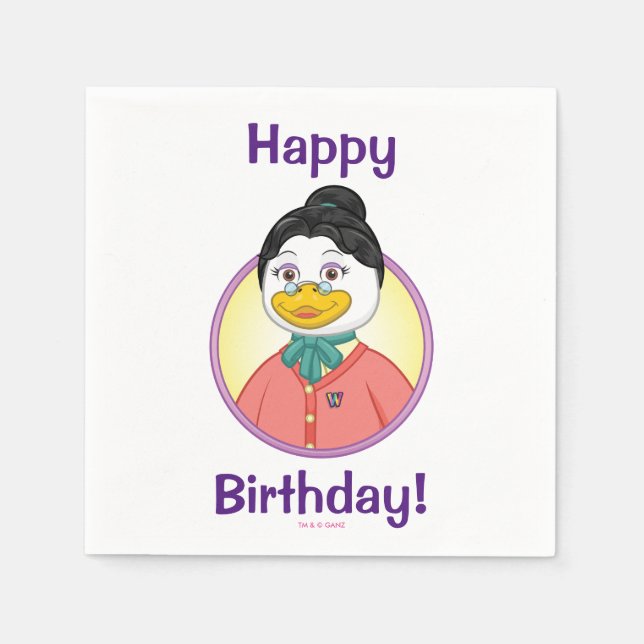 Ms. Birdy Paper Napkins (Front)