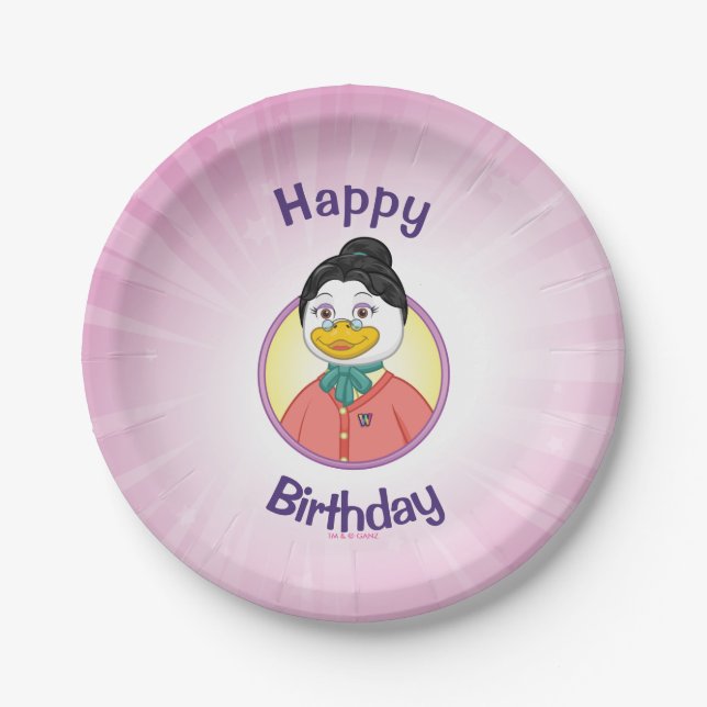 Ms. Birdy Paper Plates (Front)