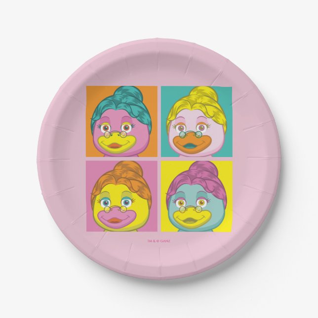 Ms. Birdy Pop Art Paper Plates (Front)