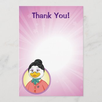 Ms. Birdy Thank You Card by webkinz at Zazzle