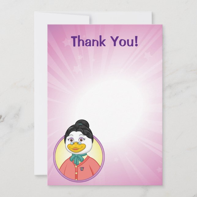 Ms. Birdy Thank You Card (Front)