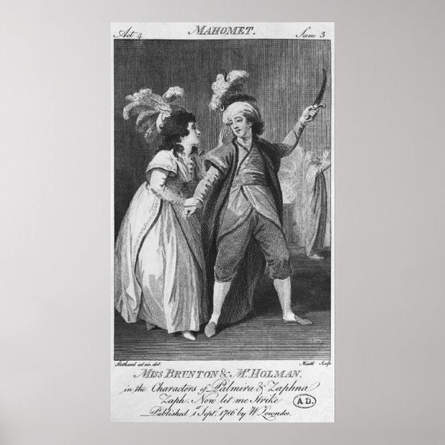 Ms. Brunton and Mr. Holman as Palmira and Poster (Front)