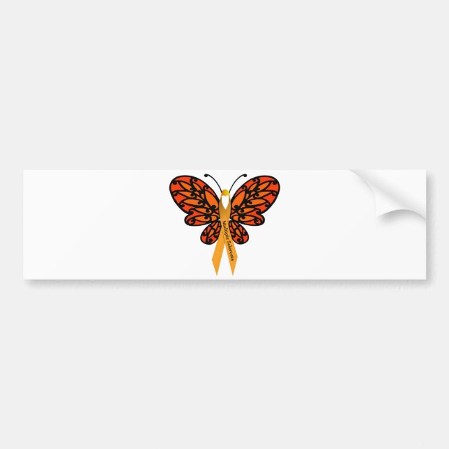 MS Butterfly Bumper Sticker (Front)