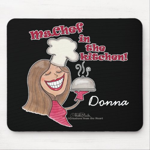 MsChef in the kitchen Mouse Pad