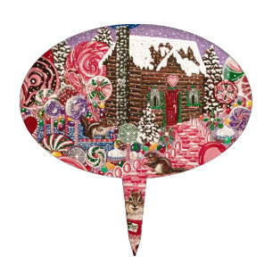 Ms. Elizabeth's Peppermint World Cake Topper