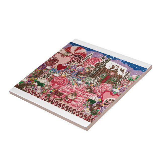 Ms. Elizabeth's Peppermint World Ceramic Tile (Side)