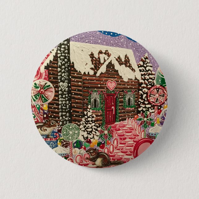 Ms. Elizabeth's Peppermint World Pinback Button (Front)