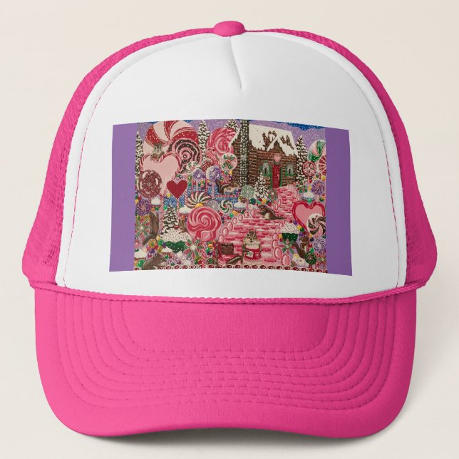 Ms. Elizabeth's Peppermint World Trucker Hat (Front)