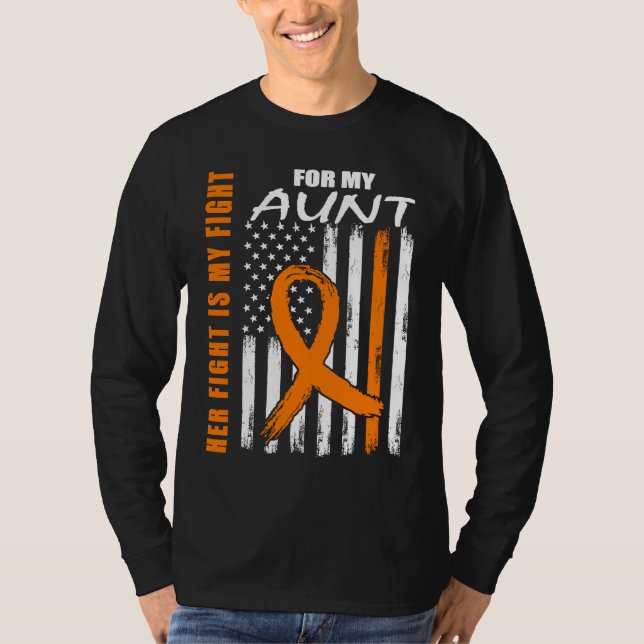 MS Family Fight Aunt Multiple Sclerosis American F T-Shirt (Front)