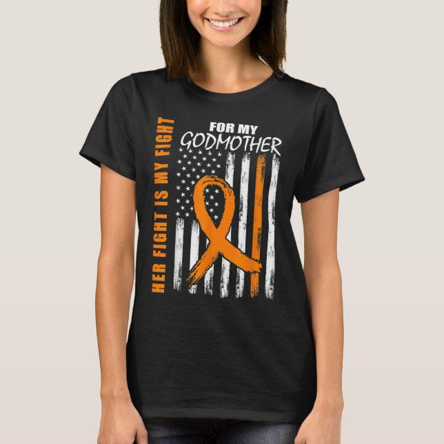 MS Family Fight Godmother Multiple Sclerosis Ameri T-Shirt (Front)