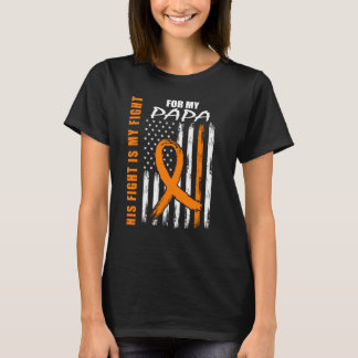 MS Family Fight Papa Multiple Sclerosis American F T-Shirt