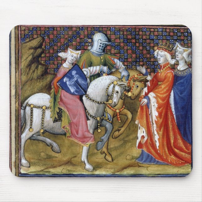 Ms Fr. 120 The Lady of the Lake Meeting Guinevere, Mouse Pad (Front)