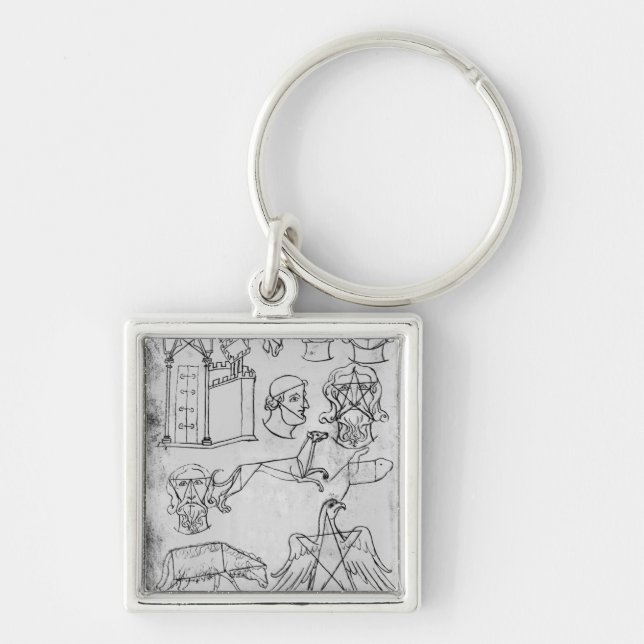 Ms Fr 19093 fol.18v Various drawings Keychain (Front)