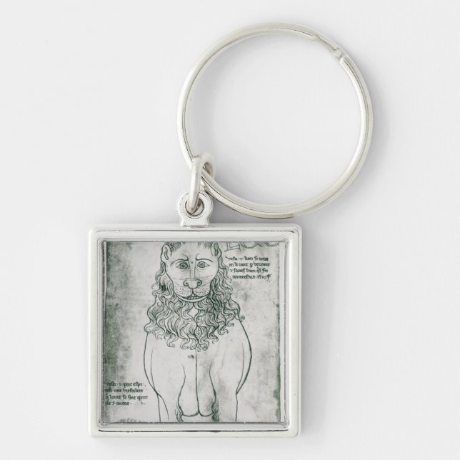 Ms Fr 19093 fol.24v Lion and Porcupine Keychain (Front)