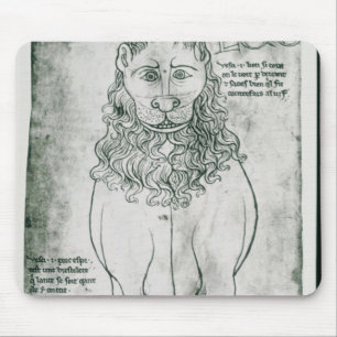 Ms Fr 19093 fol.24v Lion and Porcupine Mouse Pad