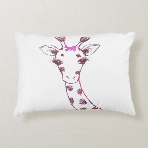 Ms Giraffe cute sarcastic design Accent Pillow