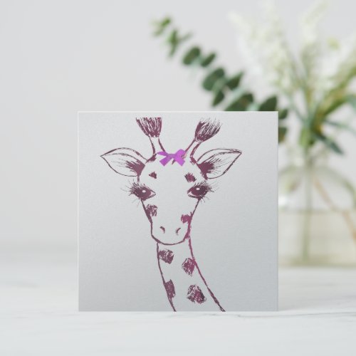 Ms Giraffe Cute Sarcastic Design  Announcement