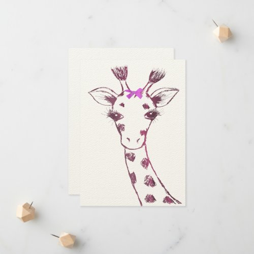 Ms Giraffe Cute Sarcastic Design  Announcement