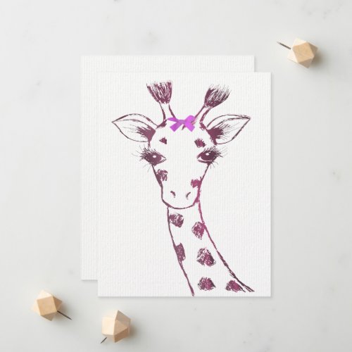 Ms Giraffe Cute Sarcastic Design  Announcement