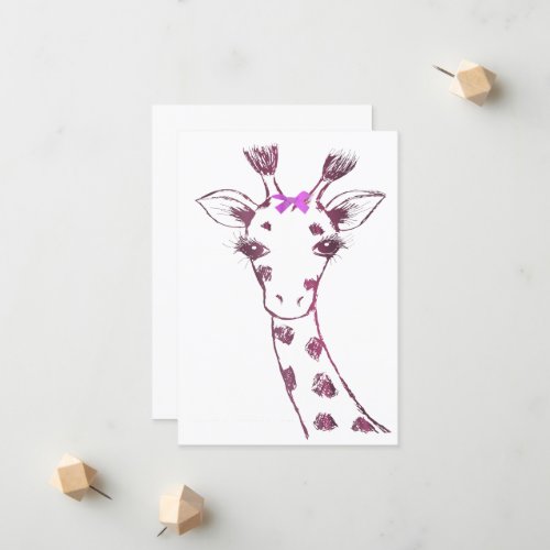 Ms Giraffe Cute Sarcastic Design  Announcement