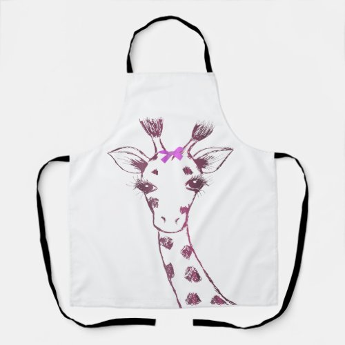 Ms Giraffe cute sarcastic design Apron