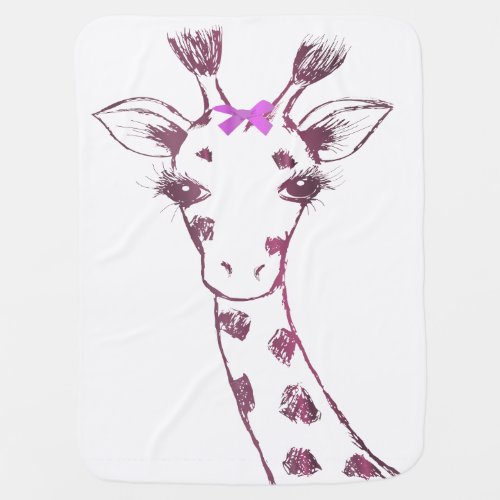 Ms Giraffe cute sarcastic design Baby Blanket