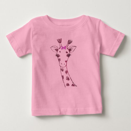 Ms Giraffe cute sarcastic design Baby T_Shirt