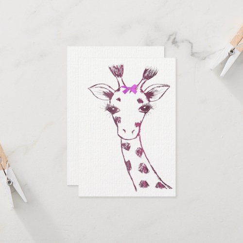 Ms Giraffe cute sarcastic design Card