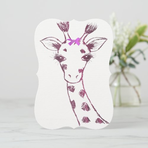 Ms Giraffe cute sarcastic design Card