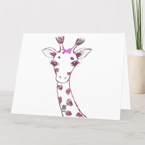 Ms Giraffe cute sarcastic design Card