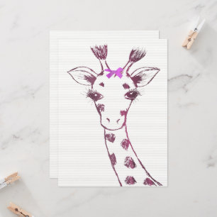 Ms. Giraffe Cute Sarcastic Design Card