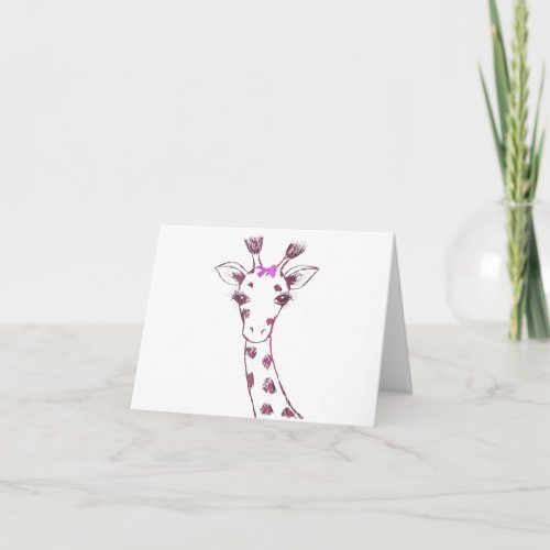 Ms Giraffe cute sarcastic design Card