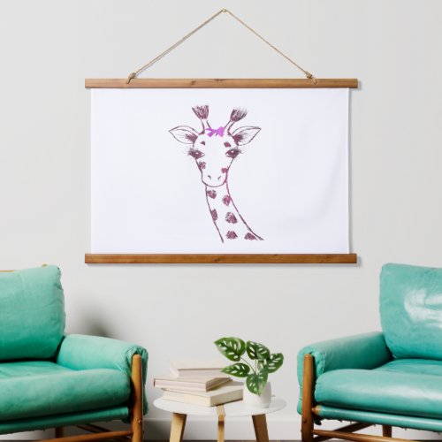 Ms Giraffe cute sarcastic design Hanging Tapestry